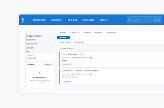 Tampilan Pipeline Visual (Kanban)