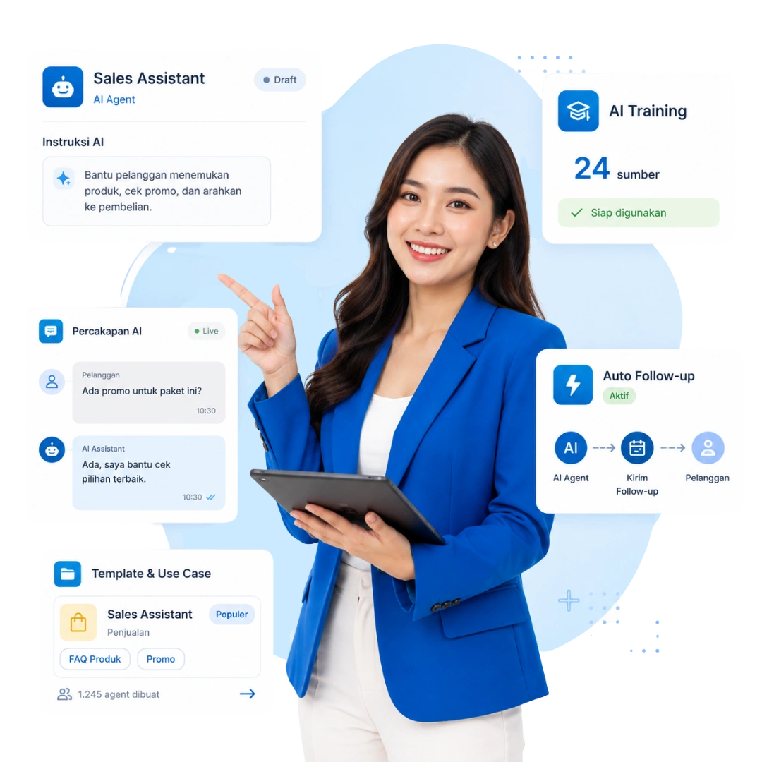 Tampilan chatbot AI studio Barantum untuk membangun dan menguji chatbot AI