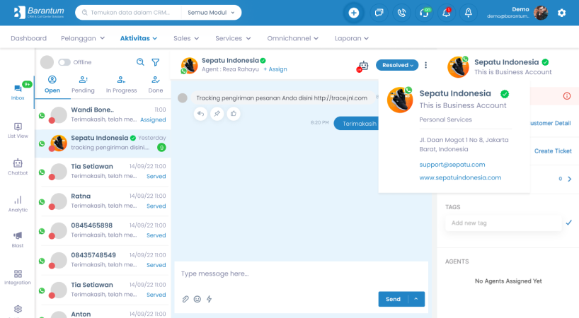 WhatsApp Blast dan Centang Biru