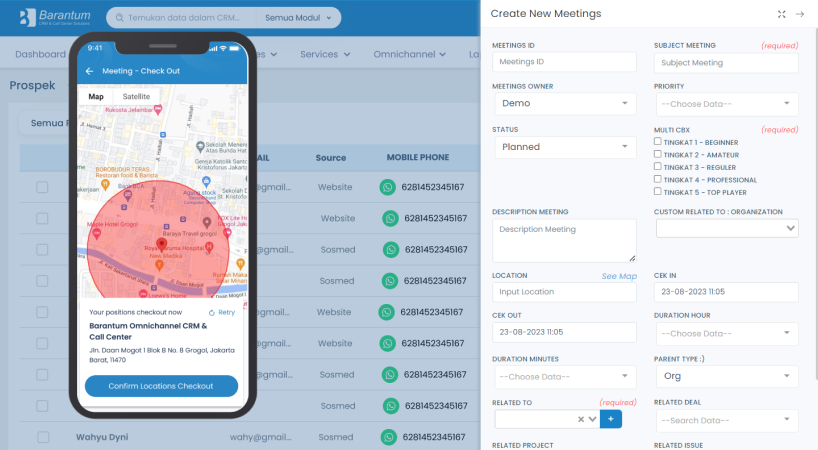 Aplikasi mobile CRM untuk tim sales lapangan Barantum