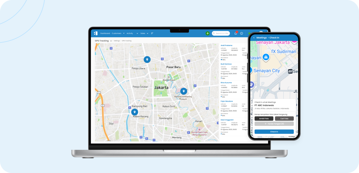 Aplikasi CRM canvassing Barantum untuk tim sales lapangan