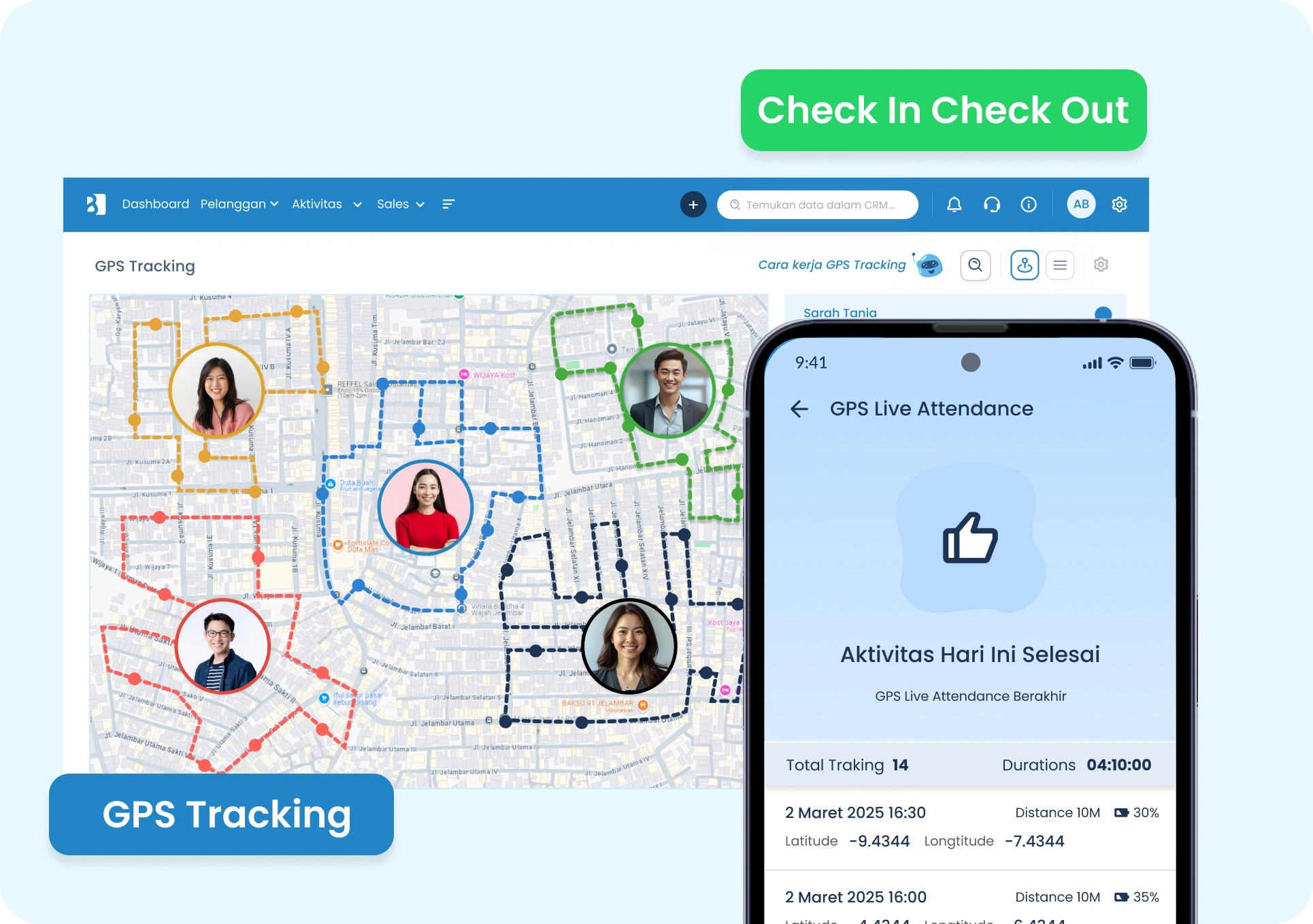 Check-in Kunjungan via GPS