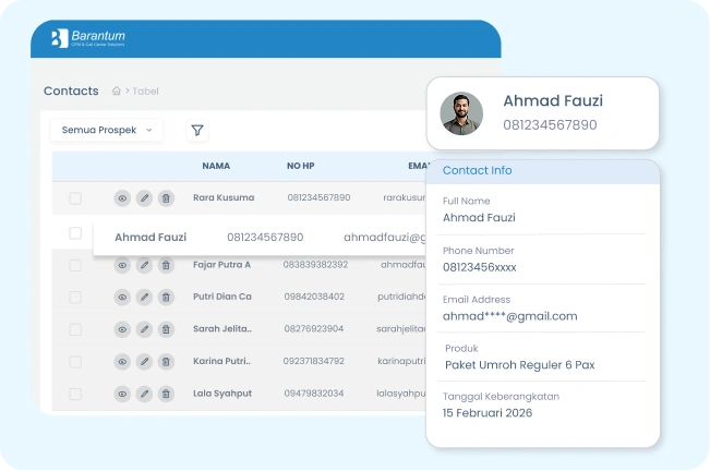 Barantum CRM Solusi Kelola Data Calon Jamaah di Satu Tempat