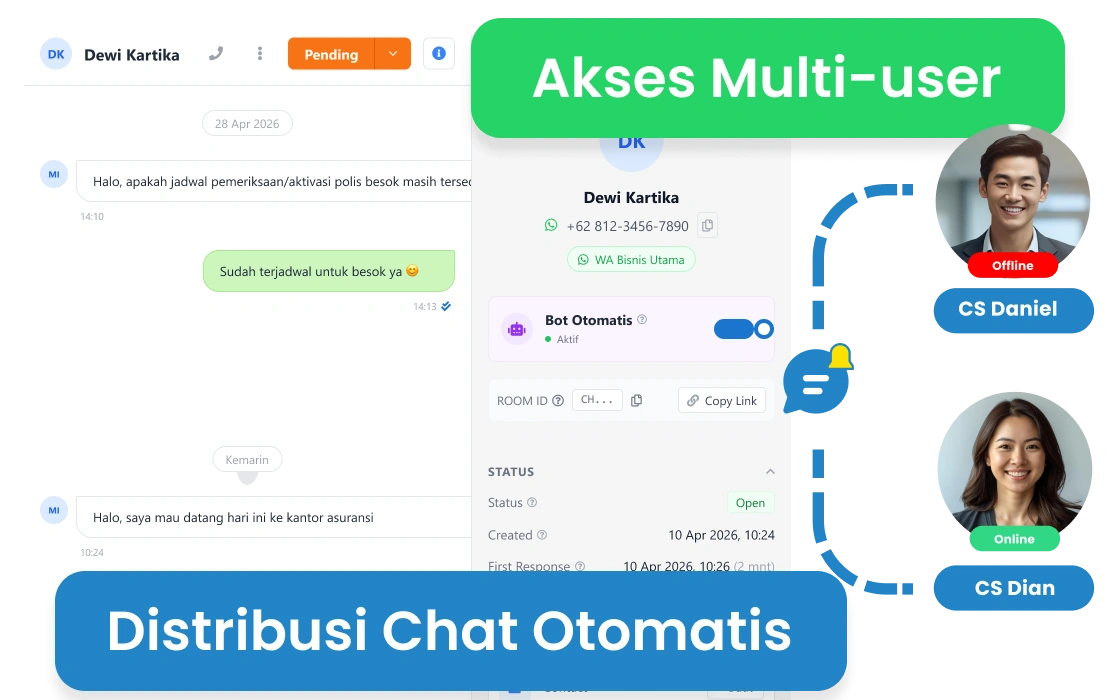 Dashboard CRM Barantum untuk asuransi