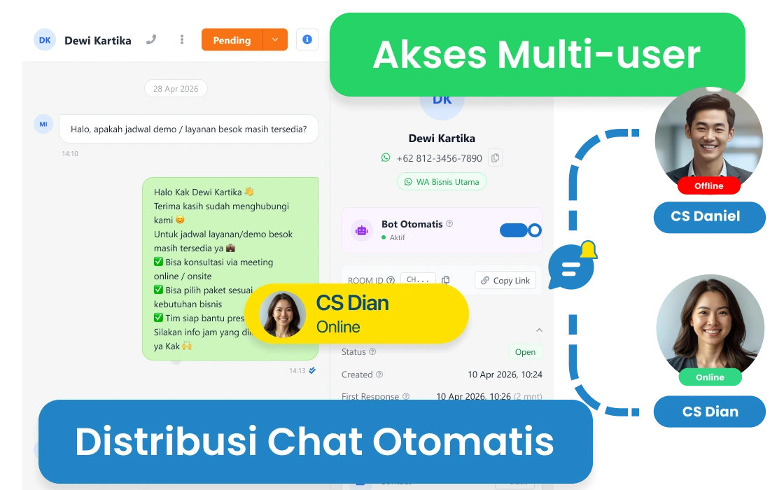 Chatbot AI Barantum menjawab pertanyaan calon mahasiswa 24 jam otomatis untuk universitas dan kampus